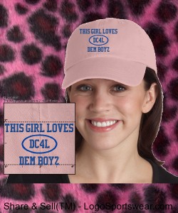 "This Girl Loves DC4L" Lightweight Brushed Cotton Twill Cap Design Zoom